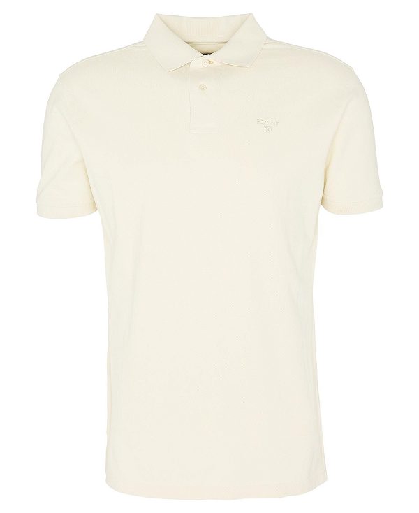 Barbour Washed-out Sports Polo Shirt Putty | BABO88087