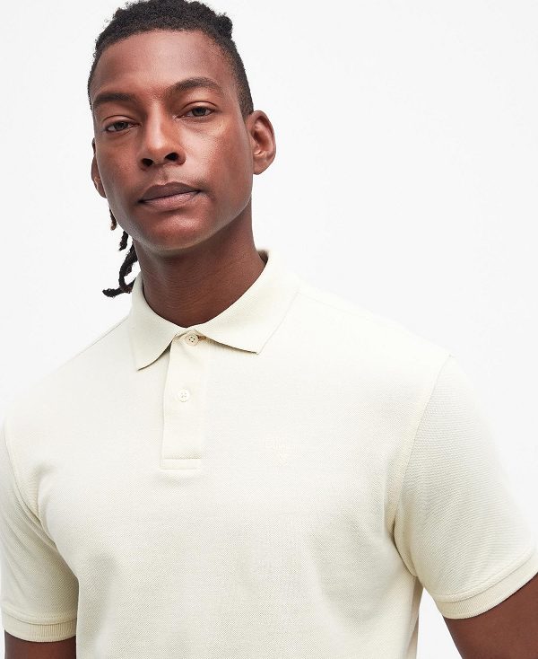 Barbour Washed-out Sports Polo Shirt Putty | BABO88087