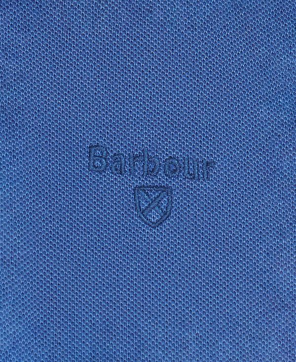 Barbour Washed-out Sports Polo Shirt Sky | BABO88039