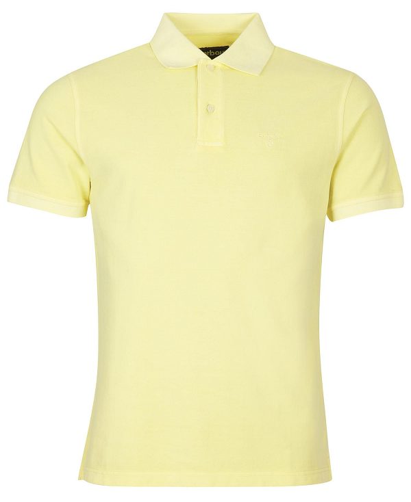 Barbour Washed-out Sports Polo Shirt Yellow | BABO88040