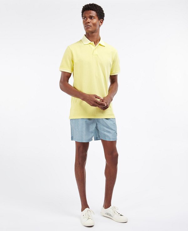 Barbour Washed-out Sports Polo Shirt Yellow | BABO88040