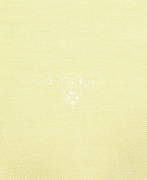 Barbour Washed-out Sports Polo Shirt Yellow | BABO88040