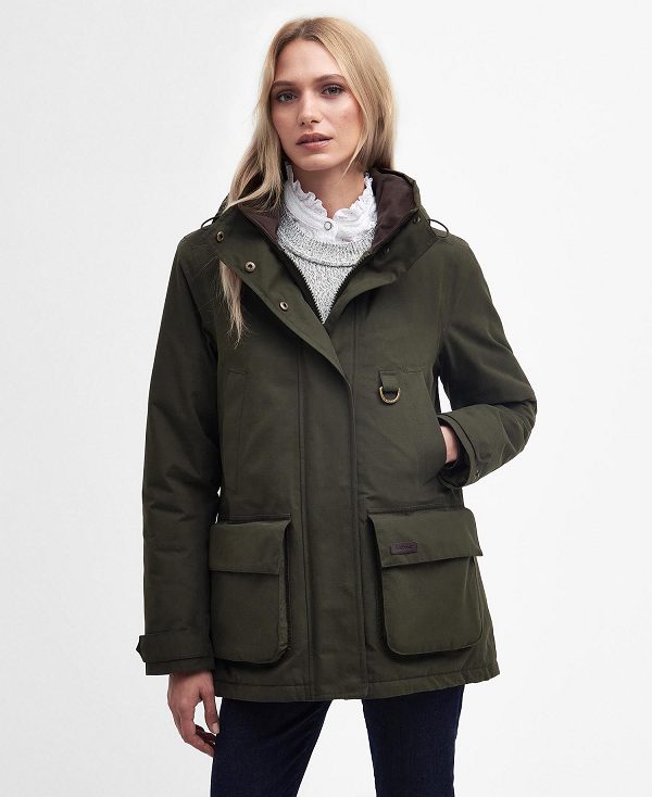 Barbour Waterproof Retriever Jacket Olive | BABO89398