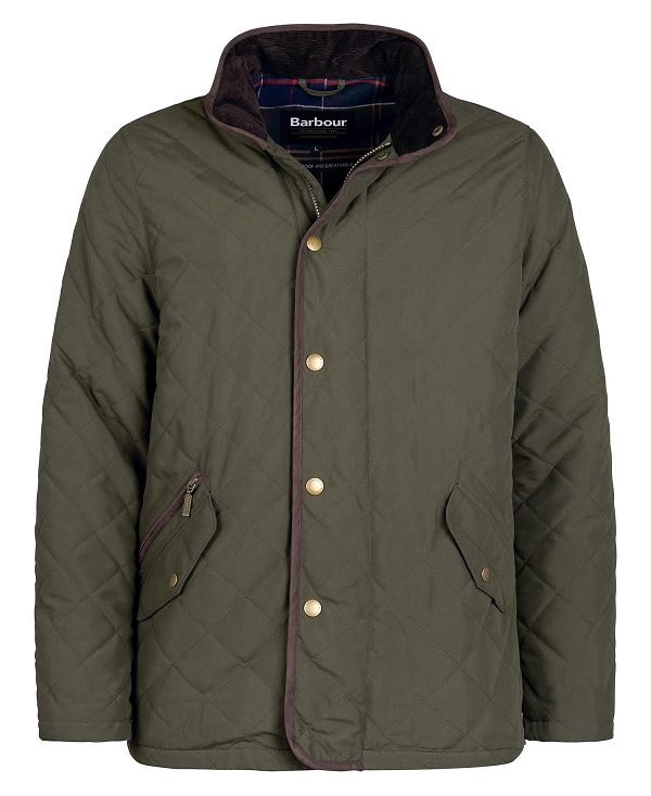 Barbour Waterproof Shoveler Quilted Jacket Dk Olive | BABO87364