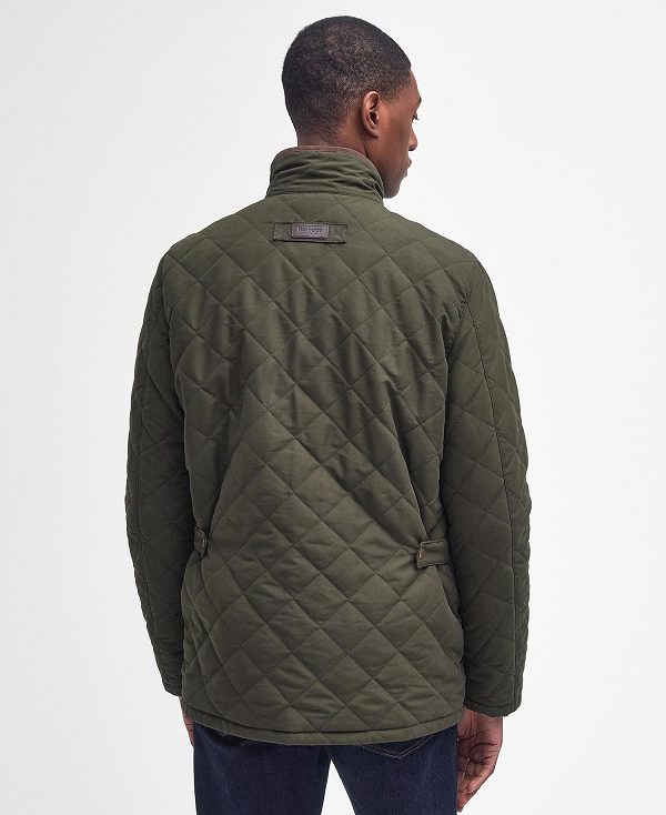 Barbour Waterproof Shoveler Quilted Jacket Dk Olive | BABO87364