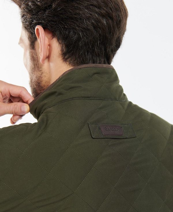 Barbour Waterproof Shoveler Quilted Jacket Dk Olive | BABO87364