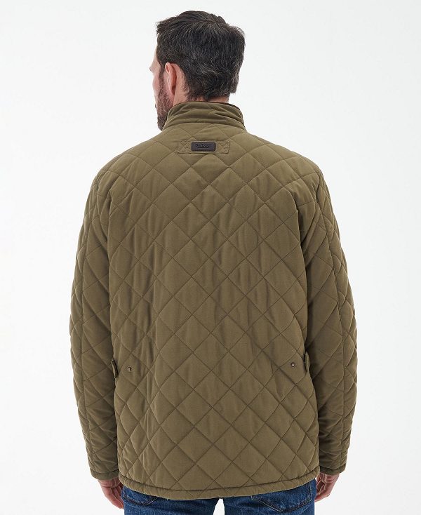 Barbour Waterproof Shoveler Quilted Jacket Clay | BABO87365