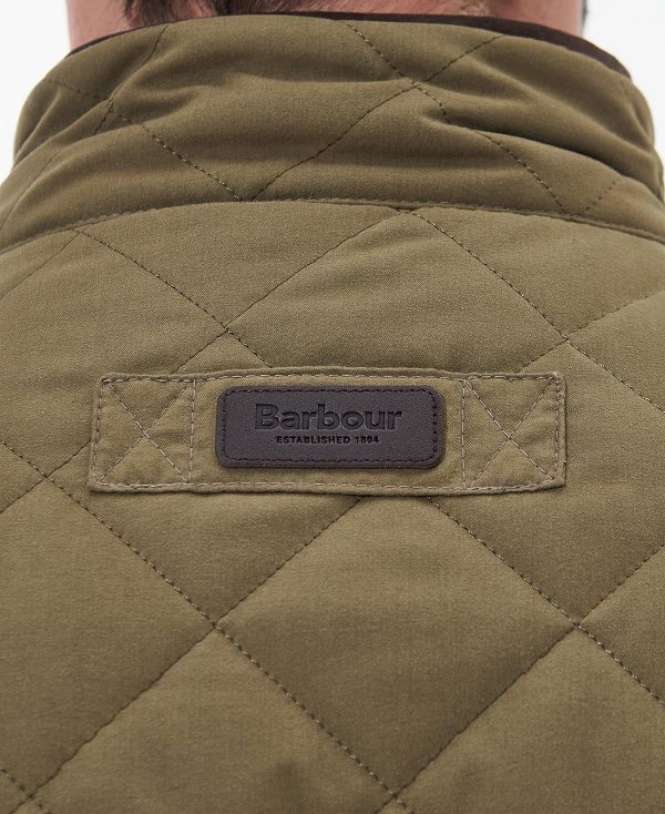 Barbour Waterproof Shoveler Quilted Jacket Clay | BABO87365