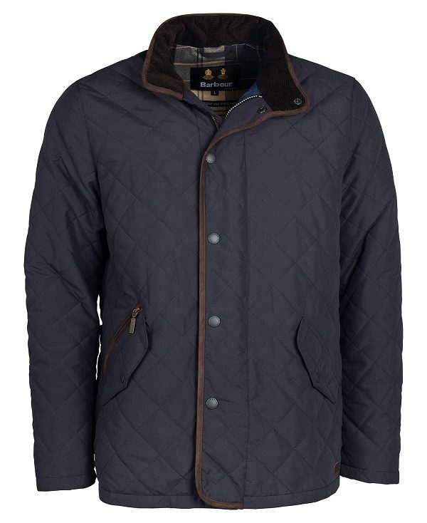 Barbour Waterproof Shoveler Quilted Jacket Navy | BABO87366