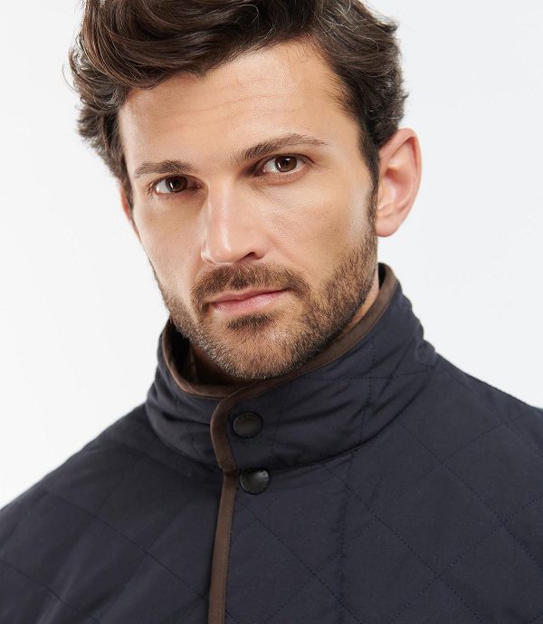 Barbour Waterproof Shoveler Quilted Jacket Navy | BABO87366