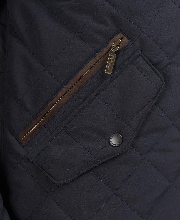 Barbour Waterproof Shoveler Quilted Jacket Navy | BABO87366