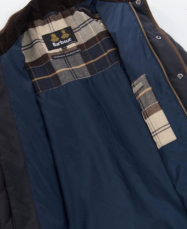 Barbour Waterproof Shoveler Quilted Jacket Navy | BABO87366