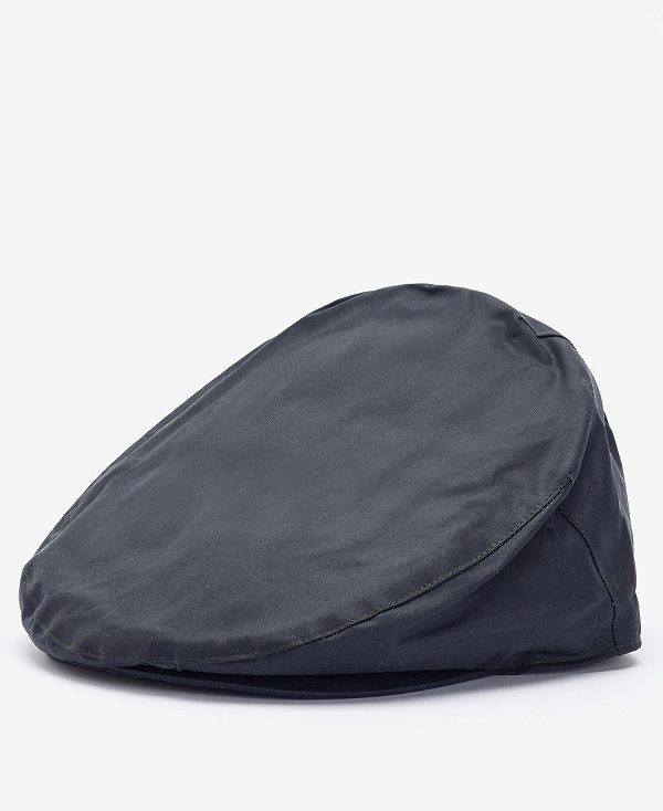 Barbour Wax Flat Cap Navy | BABO88966