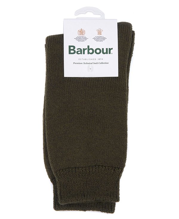 Barbour Wellington Calf Socks Olive Green | BABO89141