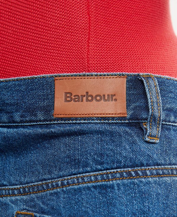 Barbour Westbury Barrel Leg Jeans Ecru | BABO89823