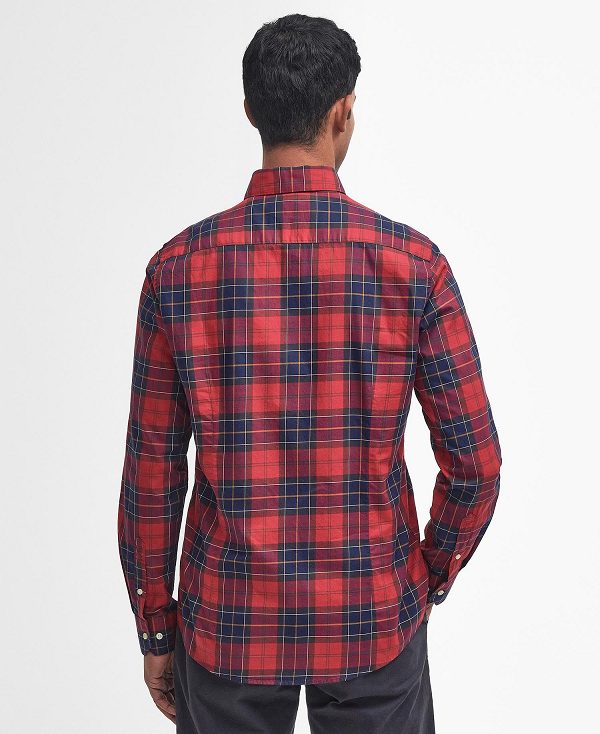 Barbour Wetheram Tailored Fit Shirt Red | BABO87849