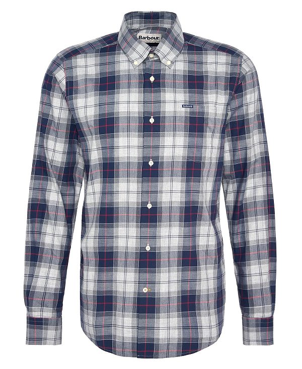 Barbour Wetheram Tailored Long-sleeved Shirt Blue | BABO87845