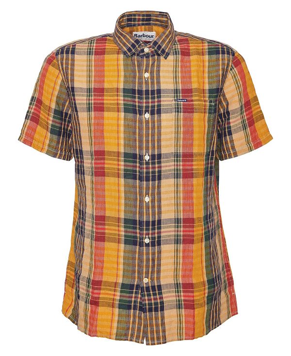 Barbour Weymouth Regular Short-sleeved Shirt Stone | BABO87734