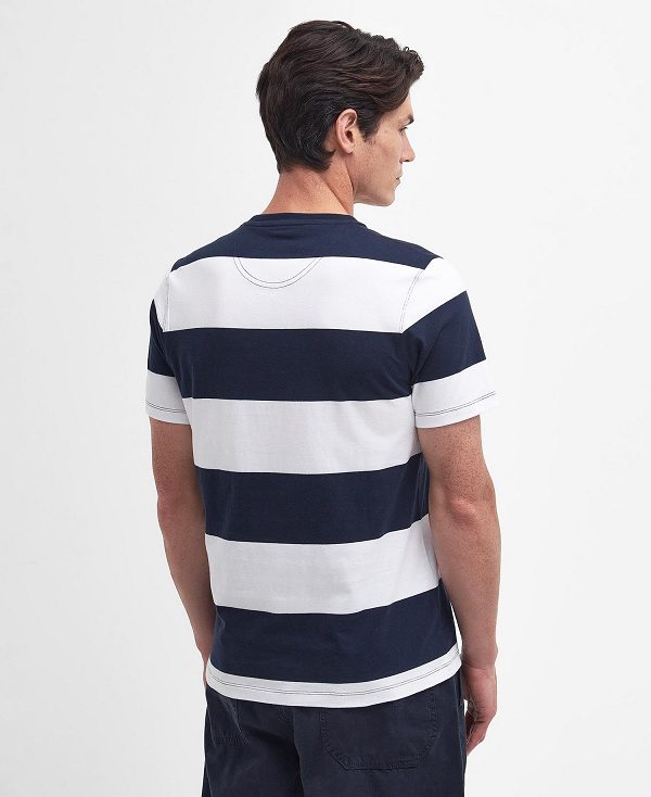 Barbour Whalton Striped T-shirt Classic Navy | BABO88308