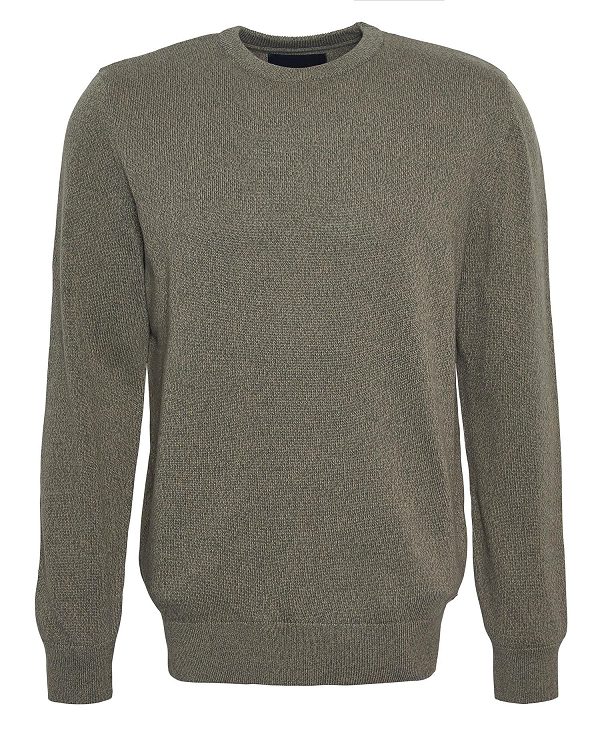 Barbour Whitfield Crew Neck Jumper Olive | BABO88612