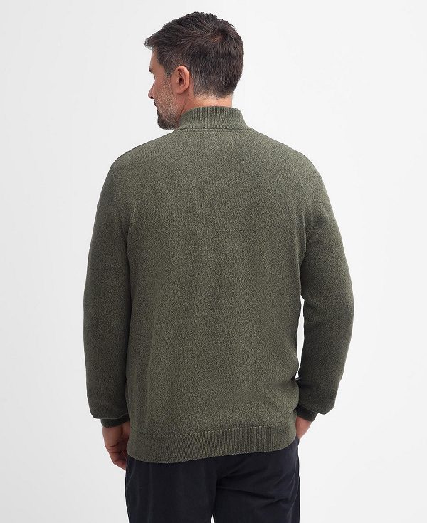 Barbour Whitfield Half-zip Jumper Olive | BABO88609