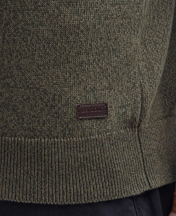 Barbour Whitfield Half-zip Jumper Olive | BABO88609