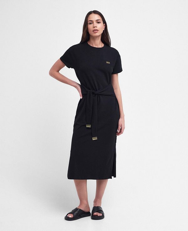 Barbour Whitson Midi Dress Black | BABO89598