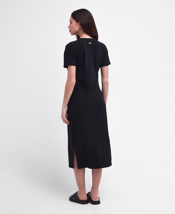 Barbour Whitson Midi Dress Black | BABO89598