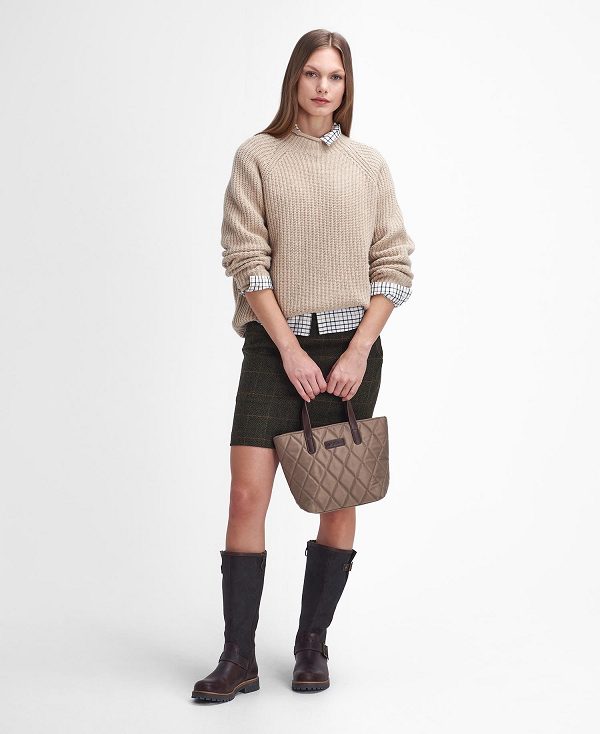 Barbour Willows High-neck Jumper Oatmeal | BABO89726