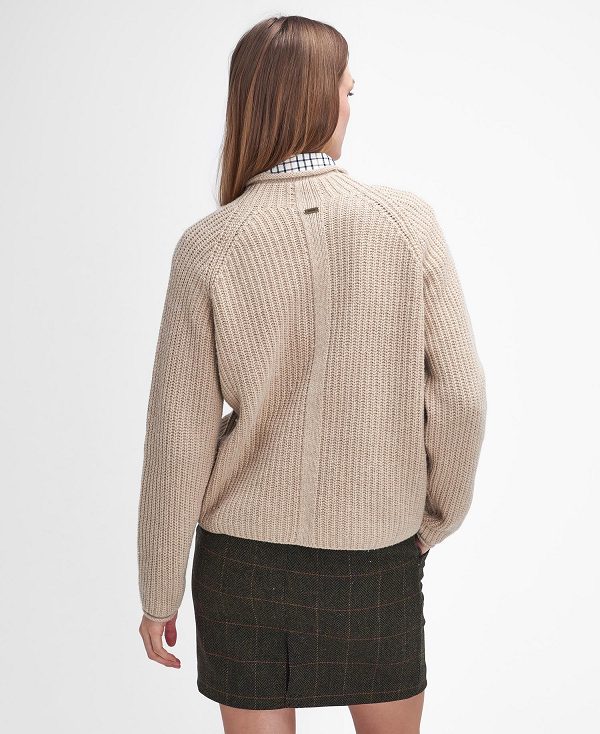 Barbour Willows High-neck Jumper Oatmeal | BABO89726