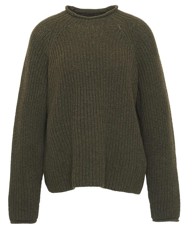 Barbour Willows High-neck Jumper Olive | BABO89727