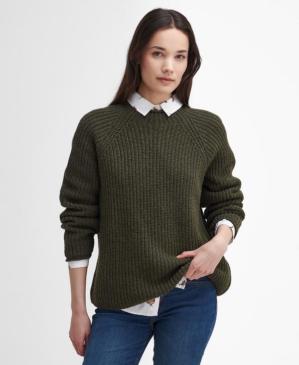 Barbour Willows High-neck Jumper Olive | BABO89727