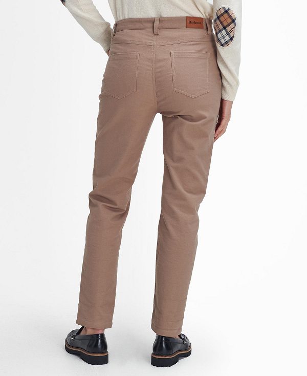 Barbour Willows Slim Trousers Sand Dune | BABO89846