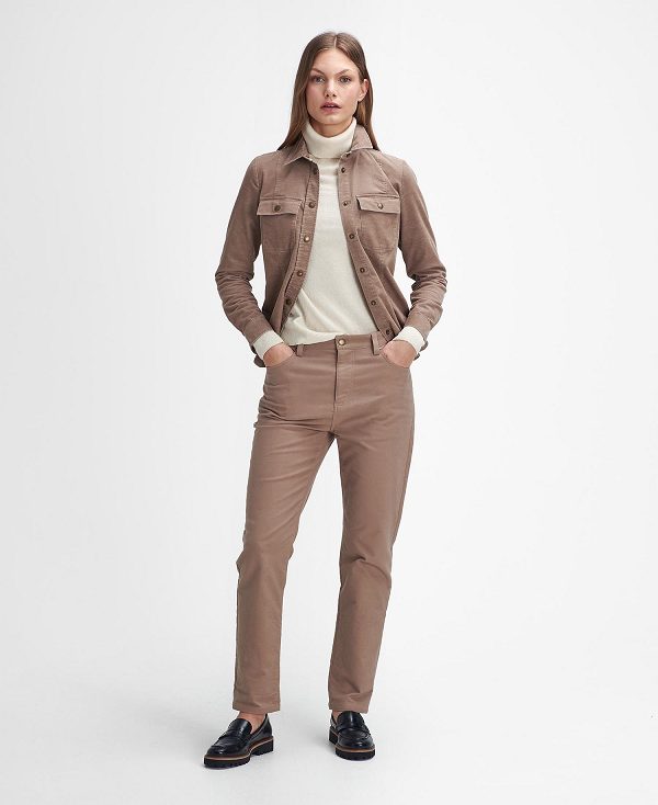 Barbour Willows Slim Trousers Sand Dune | BABO89846