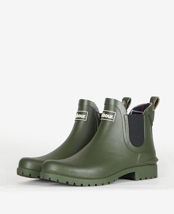 Barbour Wilton Wellingtons Olive | BABO89926