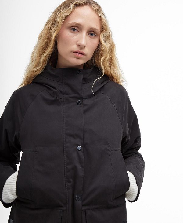 Barbour Winter Beadnell Waterproof Jacket Black/Ancient | BABO89389