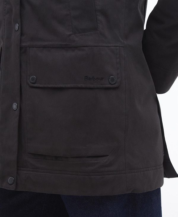 Barbour Winter Beadnell Waterproof Jacket Black/Ancient | BABO89389