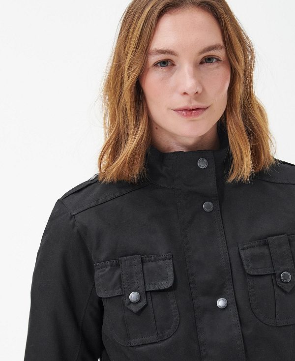 Barbour Winter Defence Wax Jacket Black | BABO89230