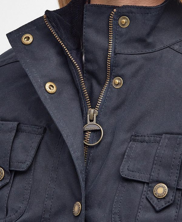 Barbour Winter Defence Wax Jacket Navy | BABO89239