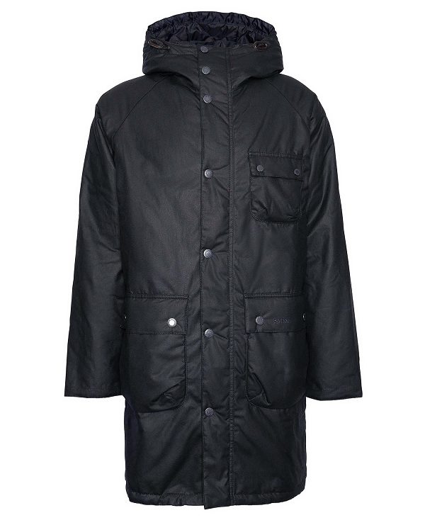 Barbour Winter Waxed Parka Classic Black | BABO87232