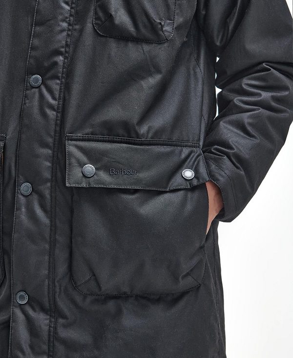 Barbour Winter Waxed Parka Classic Black | BABO87232