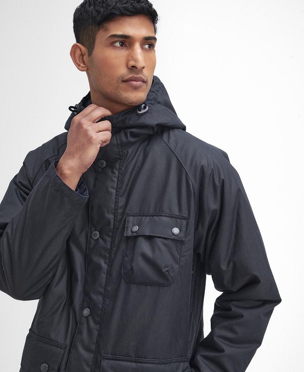 Barbour Winter Waxed Parka Classic Navy | BABO87235