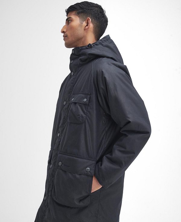 Barbour Winter Waxed Parka Classic Navy | BABO87235