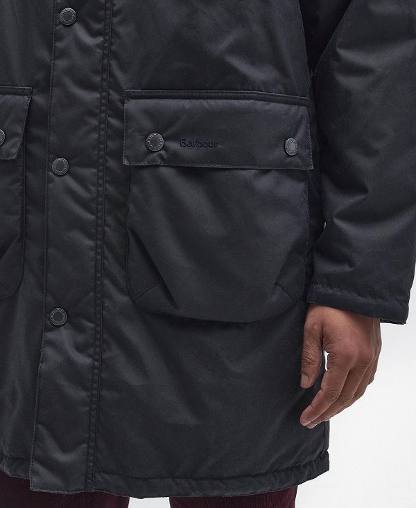 Barbour Winter Waxed Parka Classic Navy | BABO87235