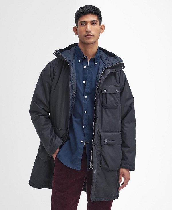 Barbour Winter Waxed Parka Classic Navy | BABO87235