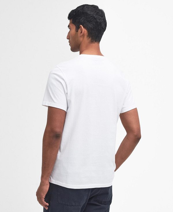 Barbour Witton Graphic T-shirt Classic White | BABO88350