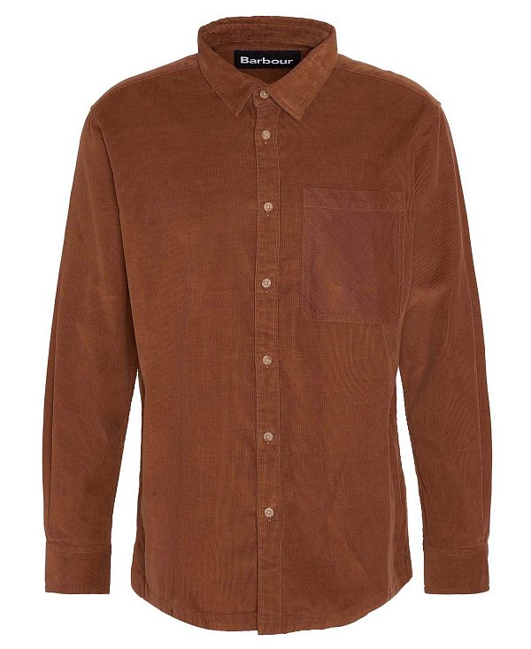 Barbour Wolfwood Oversized Long-sleeved Check Shirt Brown | BABO87940