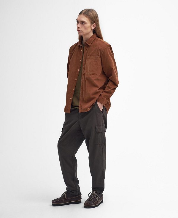 Barbour Wolfwood Oversized Long-sleeved Check Shirt Brown | BABO87940