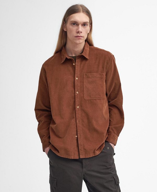 Barbour Wolfwood Oversized Long-sleeved Check Shirt Brown | BABO87940