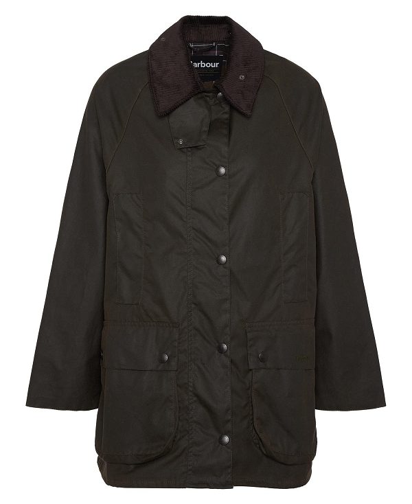 Barbour Women'S Beaufort Waxed Jacket Olive/Classic | BABO89215